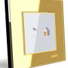 کلید و پریز ویرا مدل امگا طلا طلا سفید - single-socket-phone-two-line
