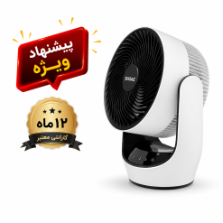 پنکه و چراغ اضطراری شارژی دیجیتال چراغ دار شعاع SH-L2839 سفید با ۱۳ ساعت شارژدهی